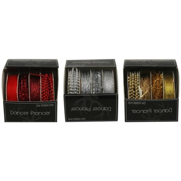 4 Pack Red, Silver Or Gold Ribbon - 2m