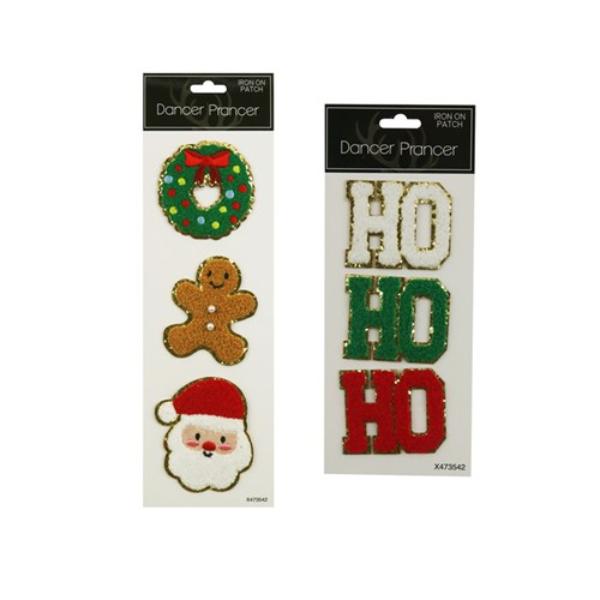 Christmas Iron On Patch - Assorted