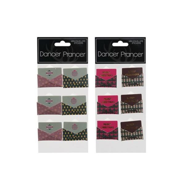 6 Pack Mini Enevelope Stickers - Assorted