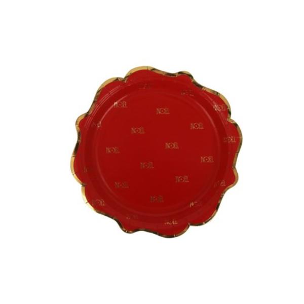 20 Pack Red Noel Paper Plates - 18cm