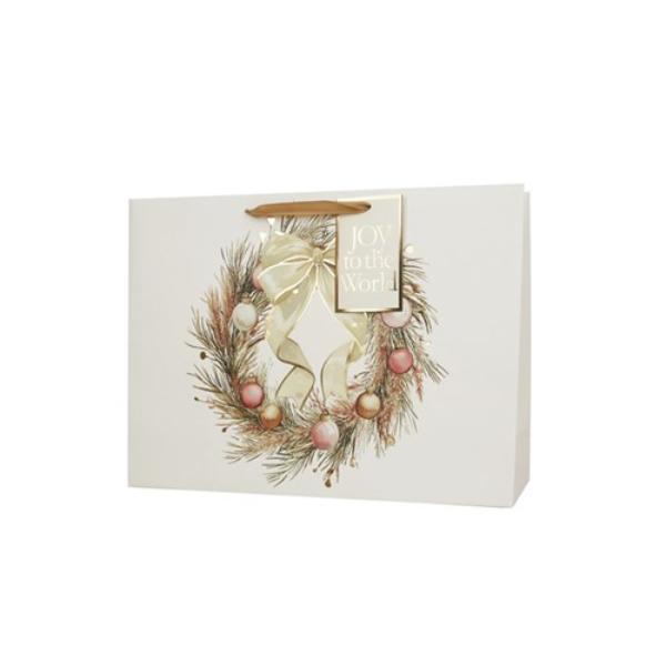 Large Wreath Horizontal Gift Bag - 32x12x26cm