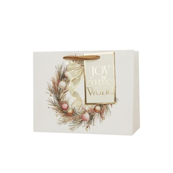 Medium Wreath Horizontal Gift Bag - 23x10x18cm