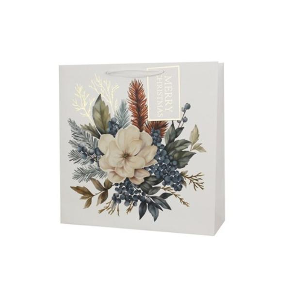 XL Christmas Magnolia Gift Bag - 35x35x12cm