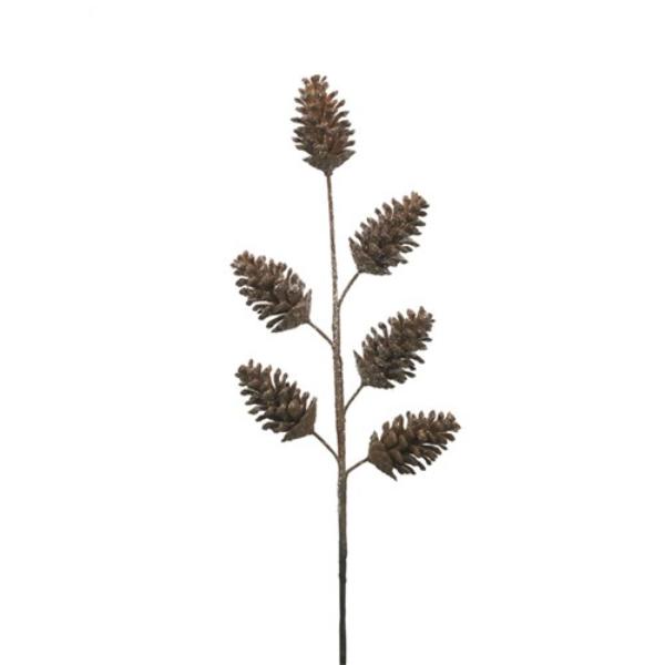 Real Look 6 Head Pinecone Stem - 61cm
