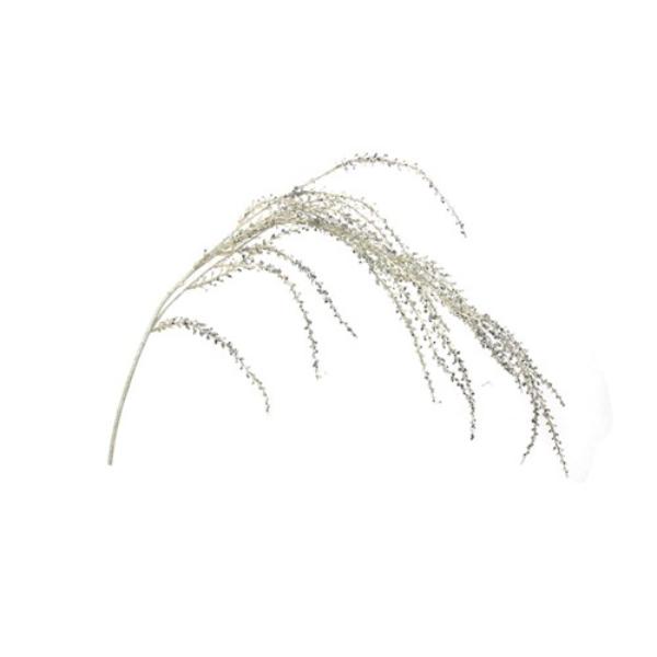 Silver Glitter Weeping Willow Stem - 137cm
