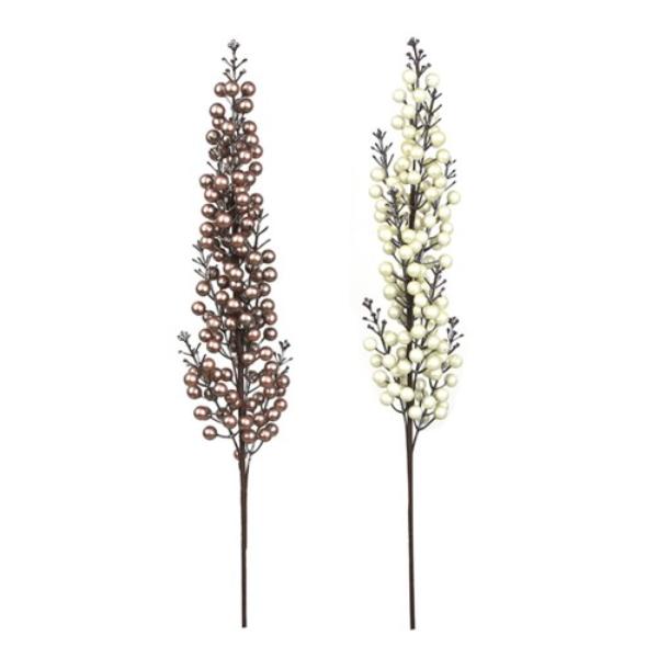 Pearl Or Bronze Finish Berry Stem - 77cm