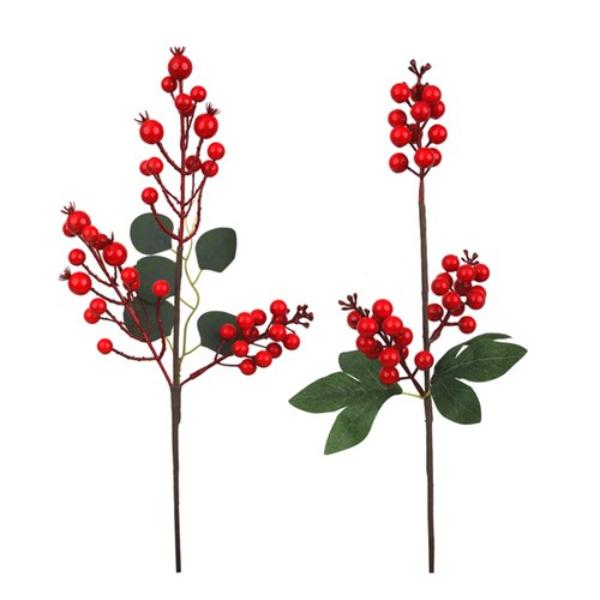 Berry Steam With Leaves - 48cm