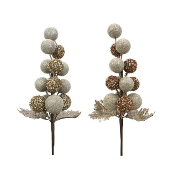 Champagne & Platinum Berry Drop - 34cm