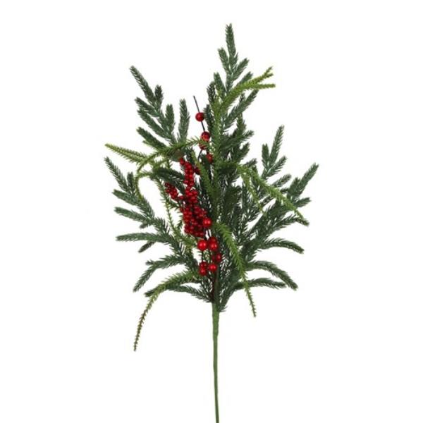 Real Touch Pine Stem With Berries - 60cm