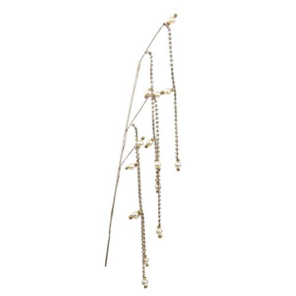5 Diamante Strand Pearl Drop Stem - 62cm