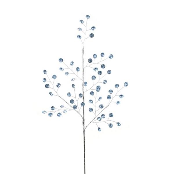 Blue Jewels On Silver Stem - 69cm