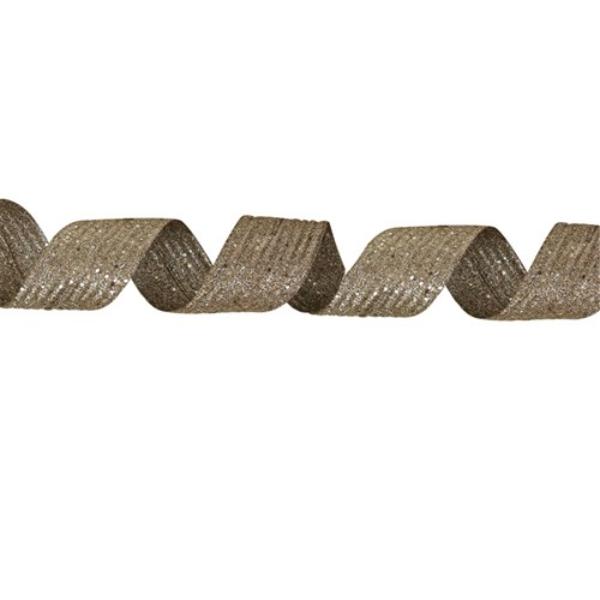 Champagne Glitter Ribbon - 7.5x150cm