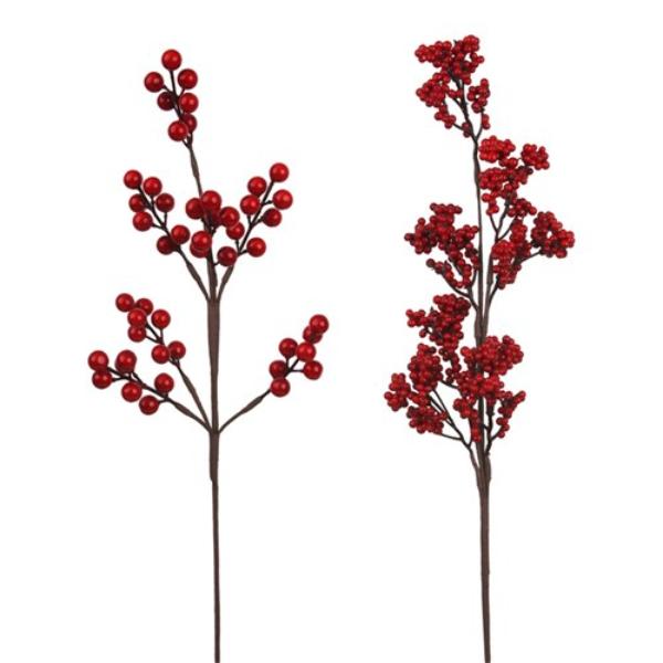 Assorted Red Berry Picks - 58cm