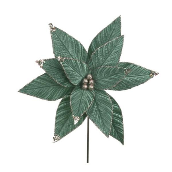 Sage Velvet Poinsettia - 41cm