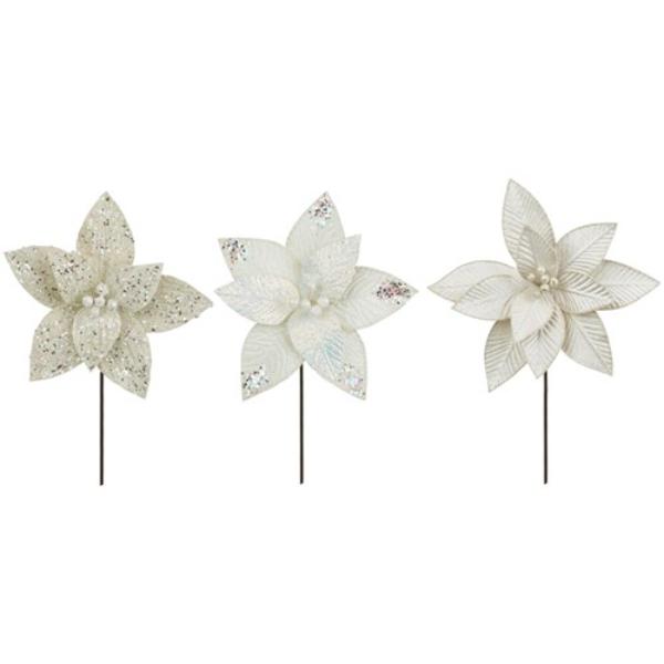 Champagne Wonderland Assorted Poinsettia - 31cm