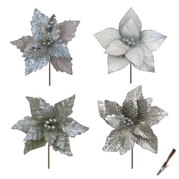 Sparkle Season Assorted Poinsettia - 30cm