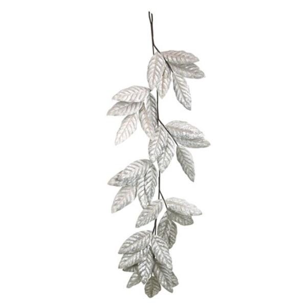 Platinum Velvet Leaf Garland - 120cm