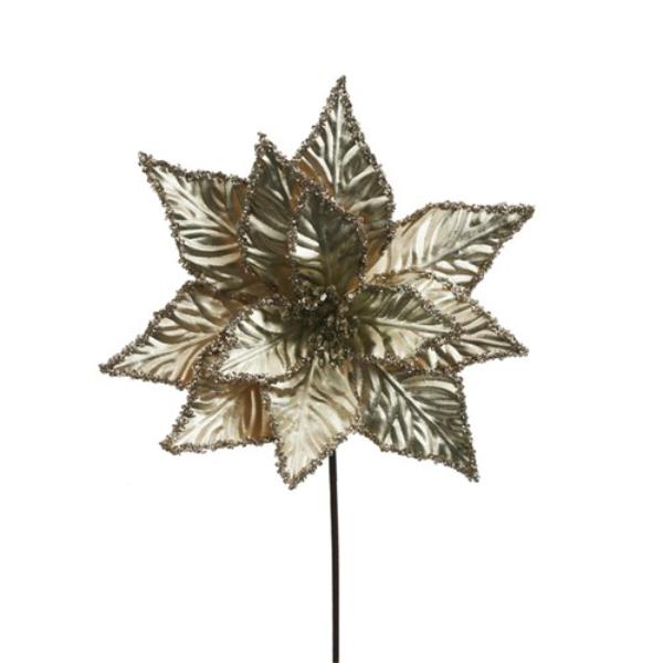 Champagne Poinsettia Stem - 50cm