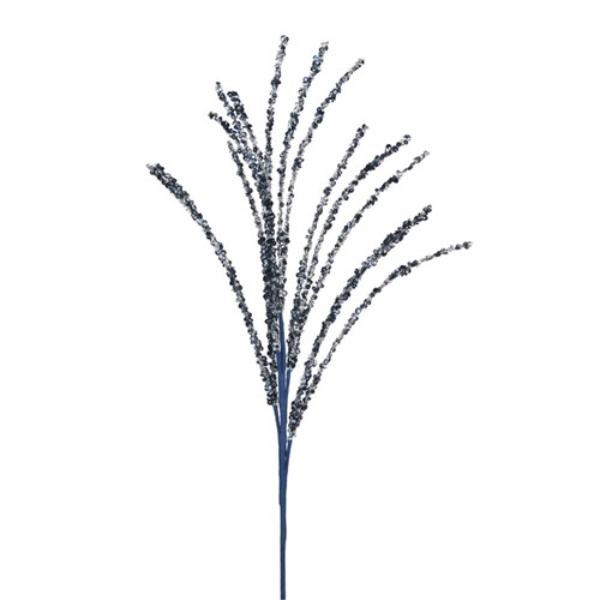 Midnight Blue Glitter Spray Stem - 73cm