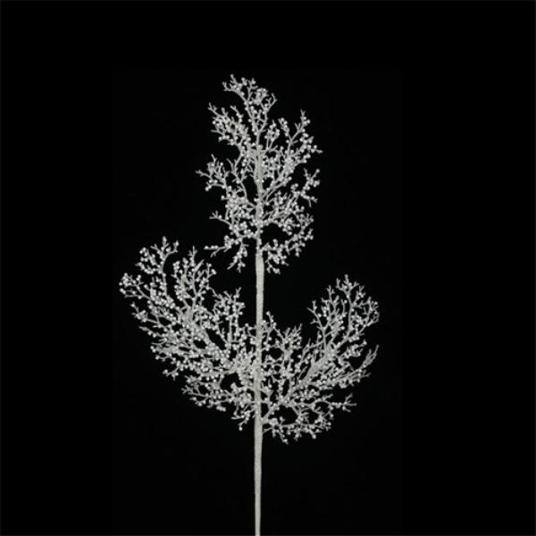 White Beaded Coral Stem - 72cm