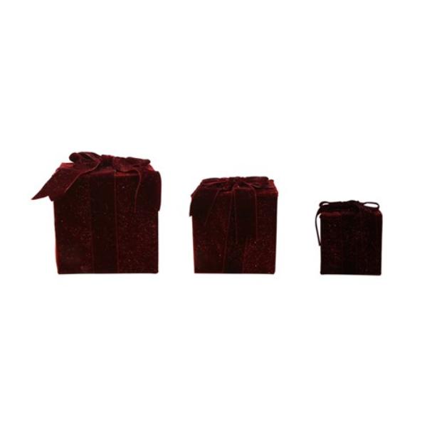 Medium Burgundy Velvet Gift Box