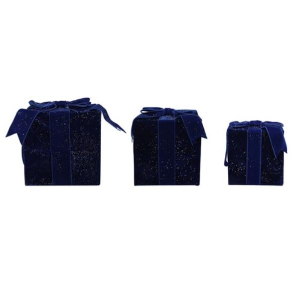Small Navy Velvet Gift Box