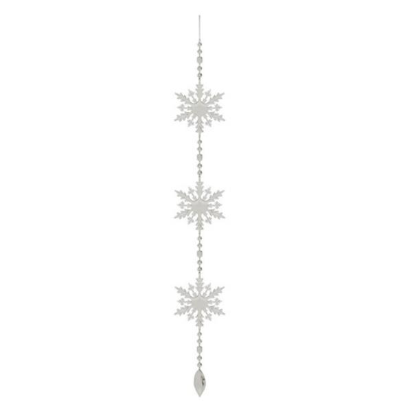3 Tier Hanging Acrylic Snowflakes - 119cm