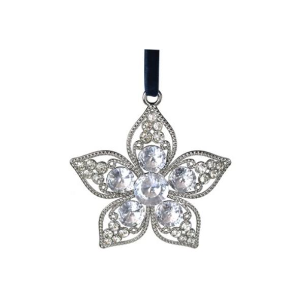Jewelled Flower Ornament - 8cm