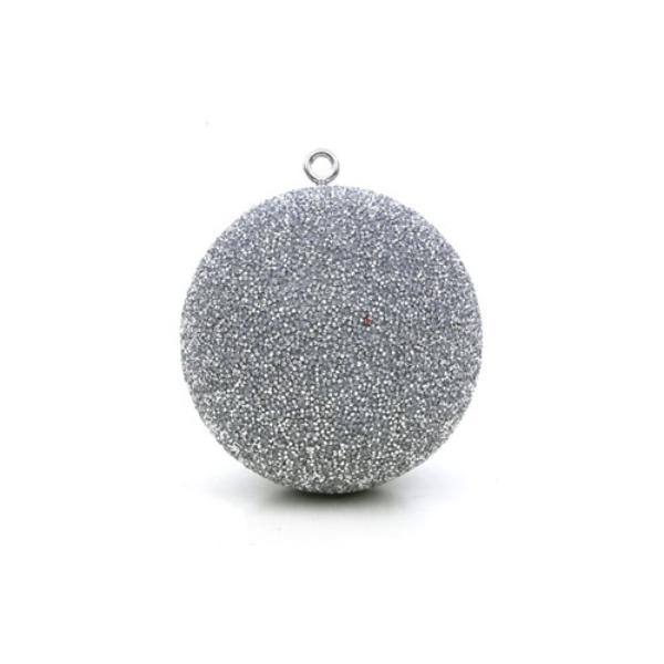 Silver Beaded Ball - 20cm