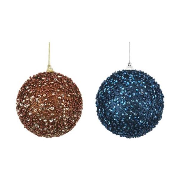 Navy Or Mocha Beaded Ball - 10cm