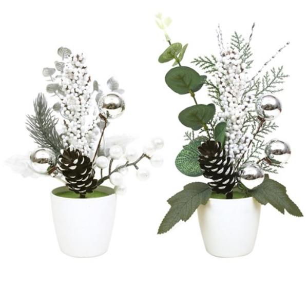Assorted White Berry Pots - 23cm