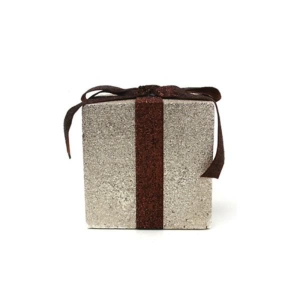 Champagne Glitter Giftbox With Chocolate Ribbon - 14cm