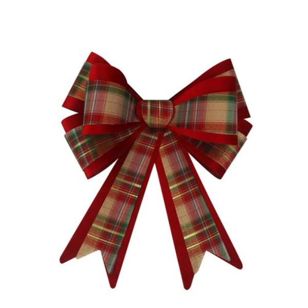 Tartan & Red Double Layered Bpw - 49cm