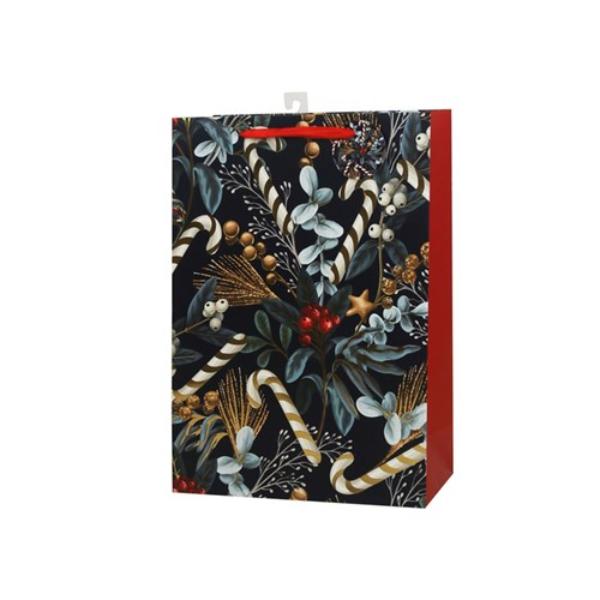 XL Holly & Cane Gift Bag - 30x42x12cm