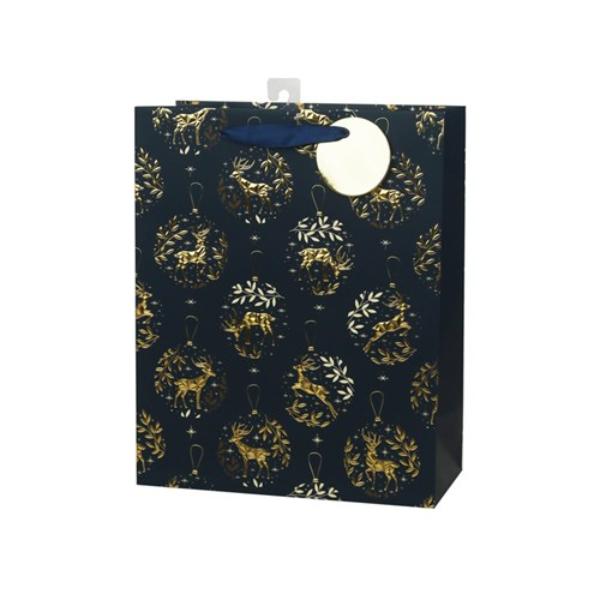 Large Reindeers Gift Bag - 26x32x12cm