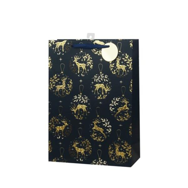XL Reindeers Gift Bag - 30x42x12cm