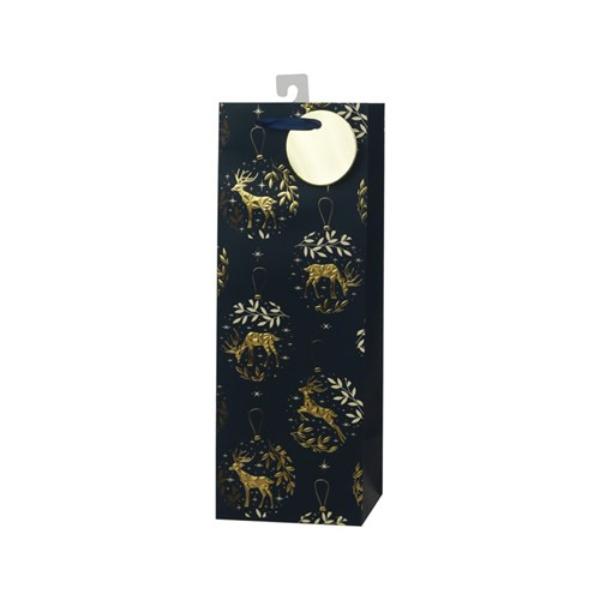 Reindeers Bottle Gift Bag