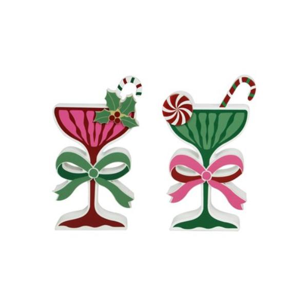 MDF Christmas Cocktail Decor - 20cm