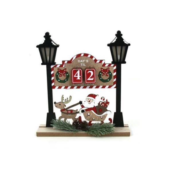 Christmas Countdown MDF Sign - 22cm