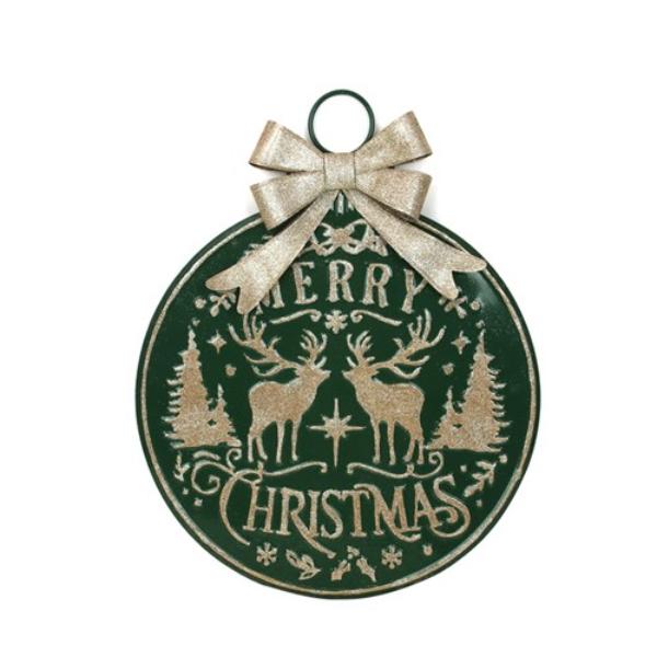 Merry Christmas Metal Wall Plaque - 72cm