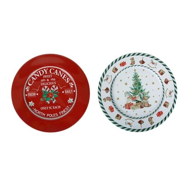 Metal Christmas Platter - 33cm