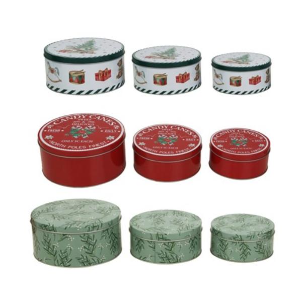 Large Christmas Cake Tin - Assorted