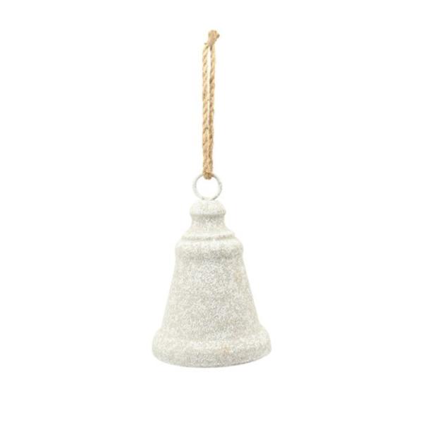 Whitewash Metal Bell - 22.5cm