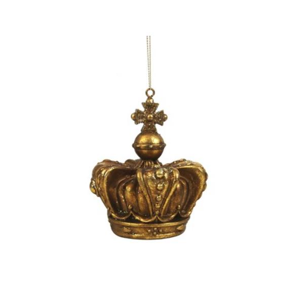 Antique Gold Hanging Crown - 10.5cm