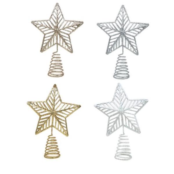 Glitter Finish Tree Topper - 18cm