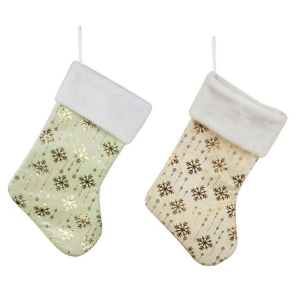 Velvet Snowflake Christmas Stocking