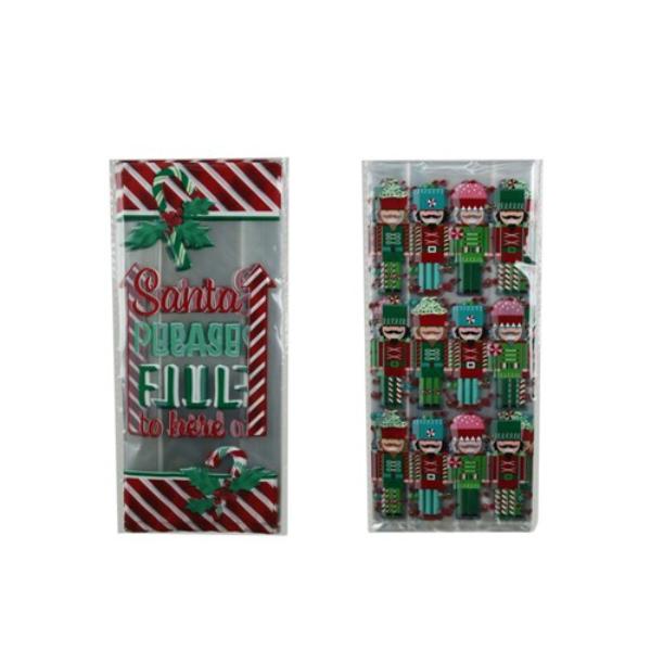 20 Pack Christmas Cello Bags