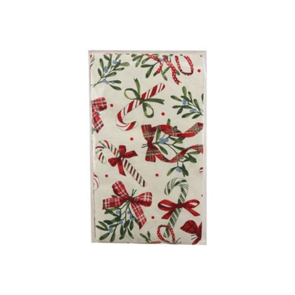 20 Pack Christmas Candy Cane Napkins - 33x40cm