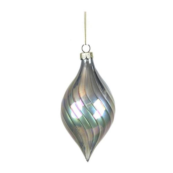 Pale Blue Glass Finials - 14cm
