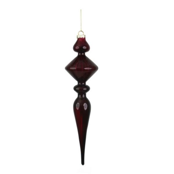 Red Mercury Glass Finials - 31cm